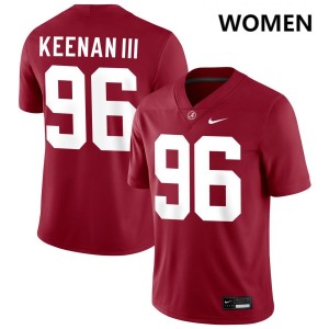 Exquisitely Embroidered Alabama Crimson Tide #96 Tim Keenan III Crimson Women Authentic Football Jersey - NCAA Licensed & Trusted 63277787