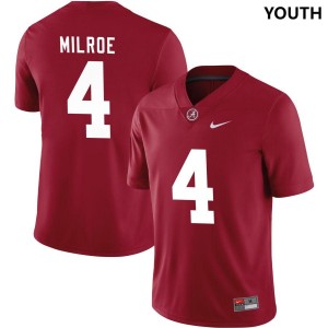 Original #4 Jalen Milroe Alabama Crimson Youth Stitched Football Jersey - NCAA Compliant & Fan-Approved 56938504
