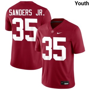 Abduall Sanders Jr. Bama #35 Crimson Youth Football Embroidery Jersey - Authentic Player Edition 89547003