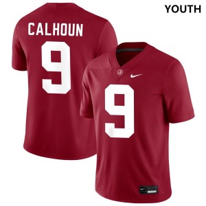 Cameron Calhoun Bama #9 Crimson Youth Football Embroidery Jersey - Authentic Player Edition 41162531
