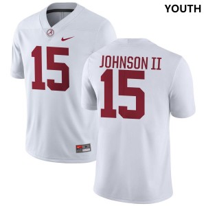 Original #15 Duke Johnson II Crimson Tide White Youth Stitched Football Jersey - NCAA Compliant & Fan-Approved 44381470