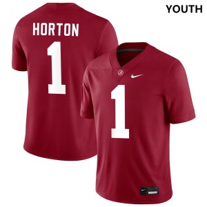 Exquisitely Embroidered Alabama Crimson Tide #1 Isaiah Horton Crimson Youth Authentic Football Jersey - NCAA Licensed & Trusted 85087967