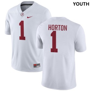 Alabama Isaiah Horton Youth White #1 NCAA Football Jersey - Game Day Ready Performance Fit 10101061