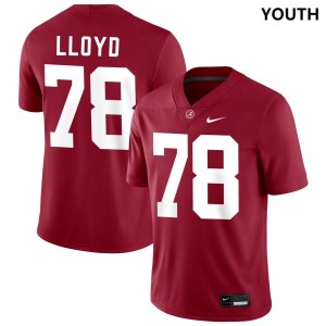 Exquisitely Embroidered Alabama Crimson Tide #78 Jackson Lloyd Crimson Youth Authentic Football Jersey - NCAA Licensed & Trusted 68899398