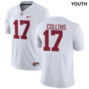 Alabama Kelby Collins Youth White #17 NCAA Football Jersey - Game Day Ready Performance Fit 35300152