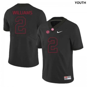 Exquisitely Embroidered Alabama Crimson Tide #2 Ryan Williams Black Youth Authentic Football Jersey - NCAA Licensed & Trusted 47385502