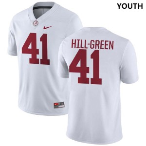 Original #41 Nikhai Hill-Green Crimson Tide White Youth Stitched Football Jersey - NCAA Compliant & Fan-Approved 69423172
