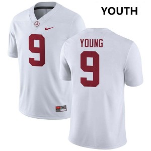 Original #9 Richard Young Crimson Tide White Youth Stitched Football Jersey - NCAA Compliant & Fan-Approved 14734009
