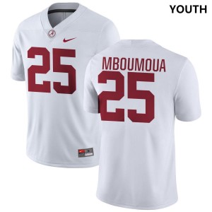 Original #25 Steve Bolo Mboumoua Crimson Tide White Youth Stitched Football Jersey - NCAA Compliant & Fan-Approved 76474052