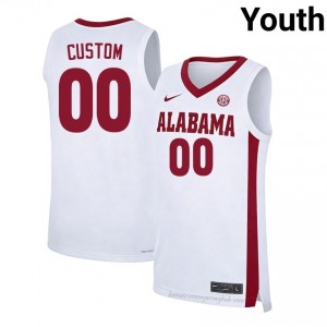 Crimson Tide Custom Youth White #00 High School Basketball Jersey - game-day Ready Performance Fit 39250693