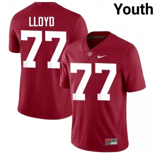Original #77 Jackson Lloyd Crimson Tide Crimson Youth Stitched Football Jersey - NCAA Compliant & Fan-Approved 17573558