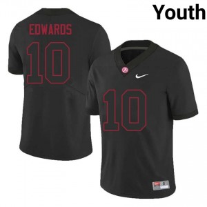 Alabama Jireh Edwards Youth Black #10 High School Football Jersey - Game Day Ready Performance Fit 95042956