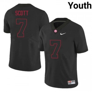 Alabama Rico Scott Youth Black #7 High School Football Jersey - Game Day Ready Performance Fit 45459968
