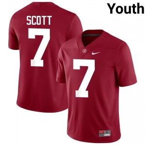 Original #7 Rico Scott Crimson Tide Crimson Youth Stitched Football Jersey - NCAA Compliant & Fan-Approved 10664243