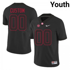 Exquisitely Embroidered Alabama Crimson Tide #00 Custom Black Youth Authentic Football Jersey - NCAA Licensed & Trusted 59275292