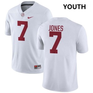 Original #7 DaShawn Jones Crimson Tide White Youth Stitched Football Jersey - NCAA Compliant & Fan-Approved 69486502