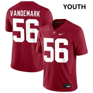 Alabama Geno VanDeMark Youth White #56 NCAA Football Jersey - Game Day Ready Performance Fit 35828977
