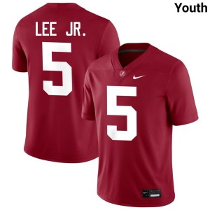 Exquisitely Embroidered Alabama Crimson Tide #5 Dijon Lee Jr. Crimson Youth Authentic Football Jersey - NCAA Licensed & Trusted 66791574