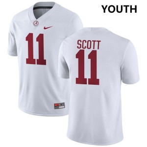 Original #11 Rico Scott Crimson Tide White Youth Stitched Football Jersey - NCAA Compliant & Fan-Approved 12586012